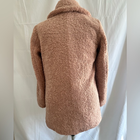 RACHEL ZOE Blush PINK Teddy Bear Coat Size Medium - Picture 2 of 14